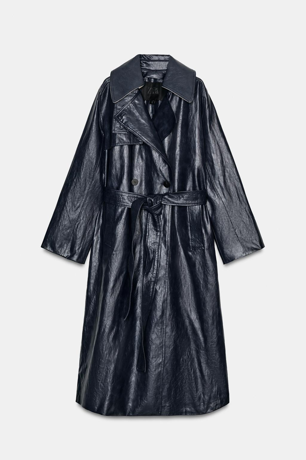 Zara Тренч оверсайз из искусственной кожи — коллекция zara «zw