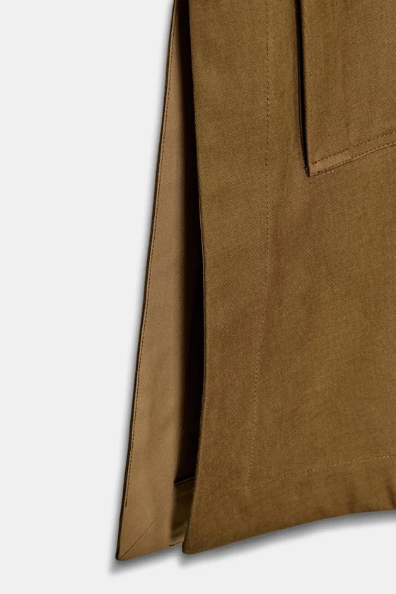 ДЛИННЫЙ КОМБИНИРОВАННЫЙ ТРЕНЧ — коллекция Zara «ZW»