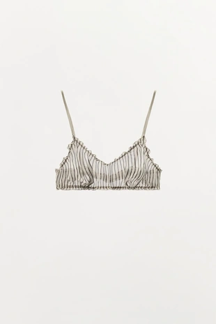 Бюстгальтер из 100% вискозы в полоску- Заказать в России