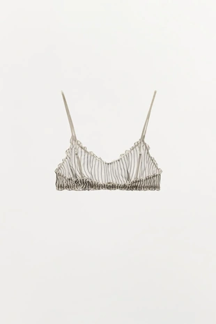 Бюстгальтер из 100% вискозы в полоску- Заказать в России