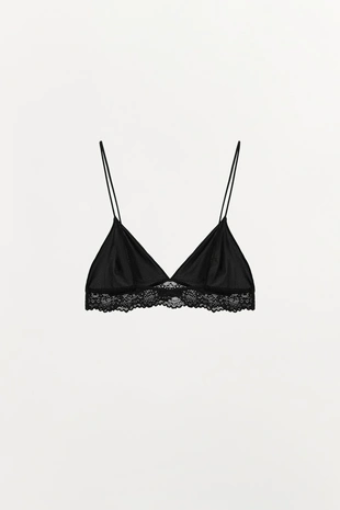Кружевной бралетт с треугольными чашками- Заказать в России
