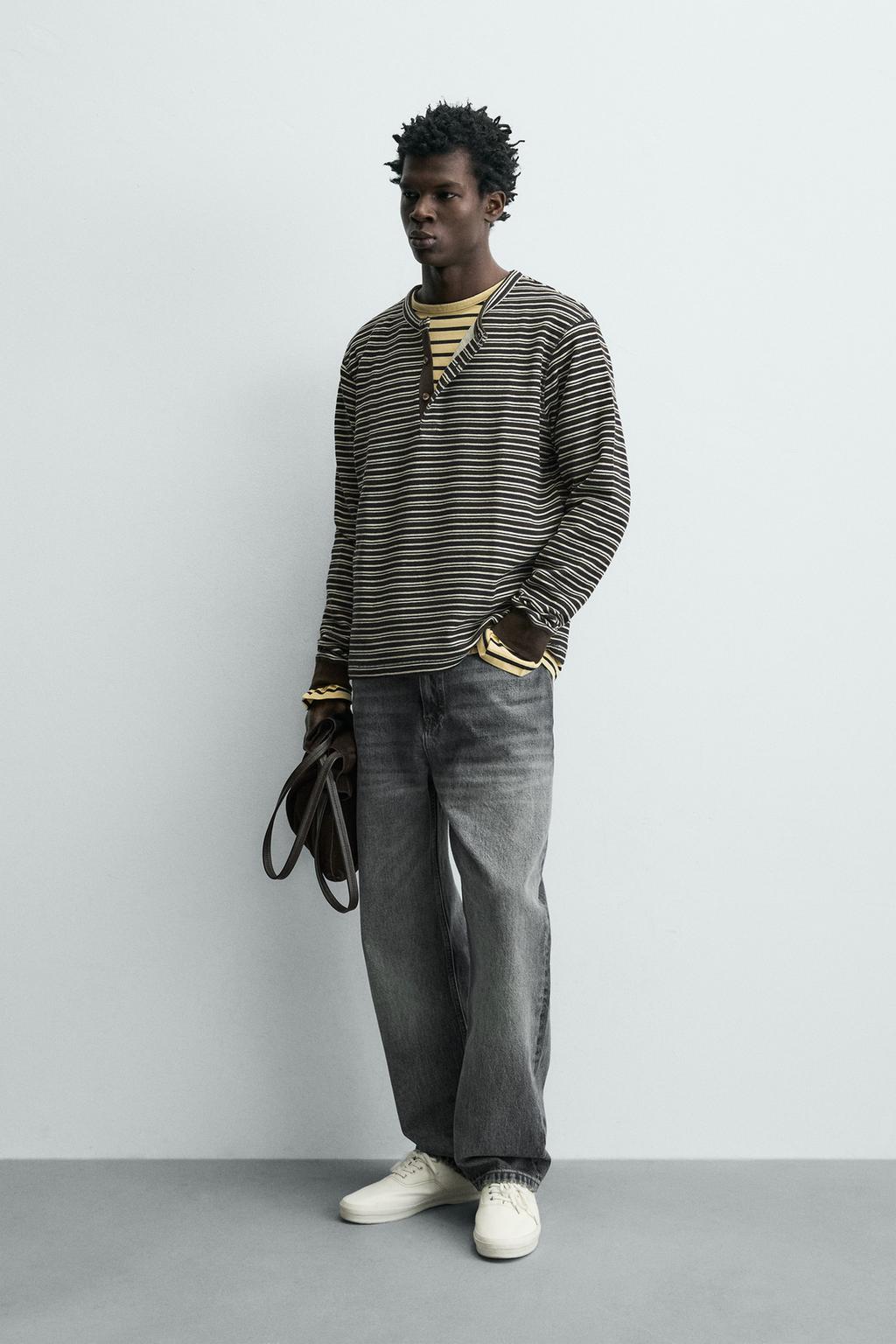 ФУТБОЛКА С ВОРОТНИКОМ НА ПУГОВИЦАХ В ПОЛОСКУ