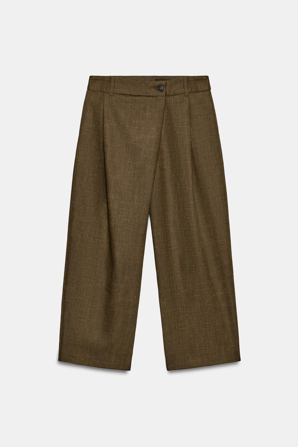 УКОРОЧЕННЫЕ БРЮКИ С ЗАЩИПАМИ — ZW COLLECTION