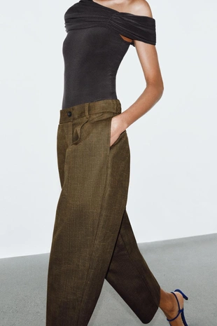 Укороченные брюки с защипами — ZW COLLECTION- Заказать в России