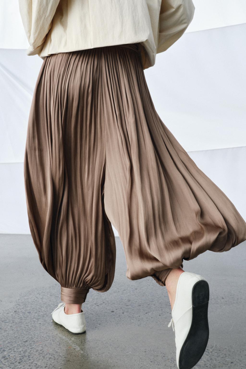 ПЛИССИРОВАННЫЕ ОБЪЕМНЫЕ БРЮКИ — ZW COLLECTION