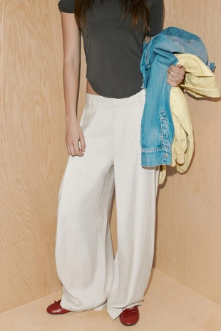 Струящиеся брюки со складками