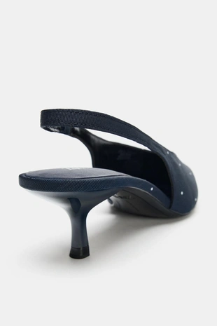 Туфли-мюли с принтом- Заказать в России