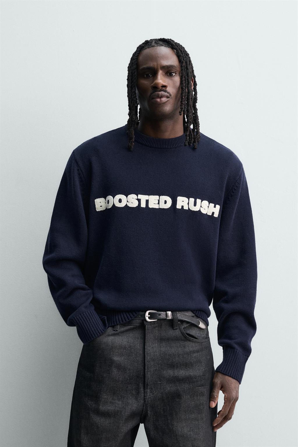 СВИТЕР С ВЫШИТОЙ НАДПИСЬЮ