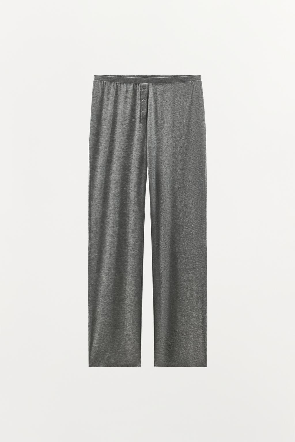 БРЮКИ ИЗ СМЕСИ ЛИОЦЕЛЛА С ПУГОВИЦАМИ