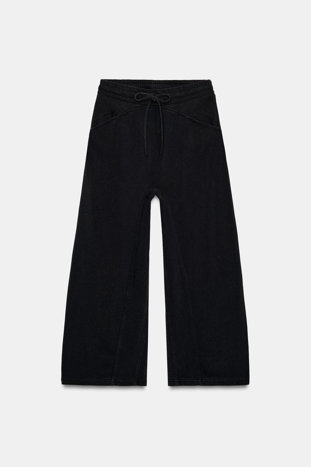 БРЮКИ ИЗ ФЛИСА С ЭФФЕКТОМ ПОТЕРТОСТИ