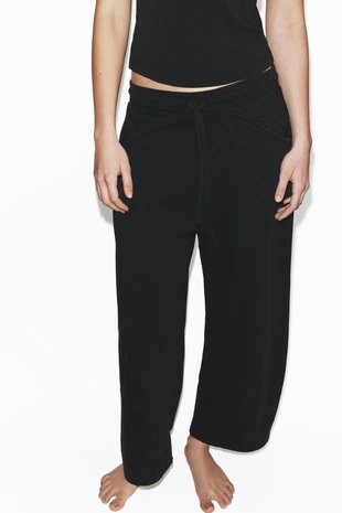 Брюки из флиса с эффектом потертости