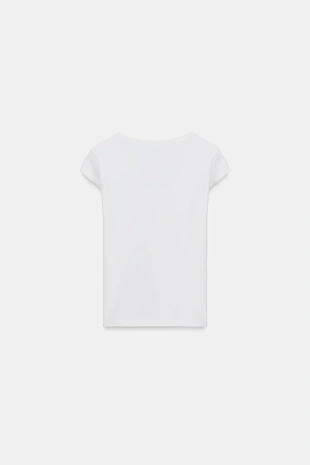 Футболка с широким вырезом- Заказать в России