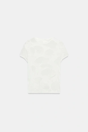 Футболка с контрастными порванными деталями- Заказать в России