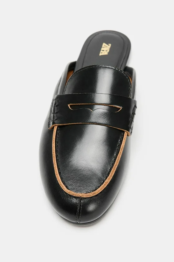 КОЖАНЫЕ ЛОФЕРЫ БЕЗ ЗАДНИКА