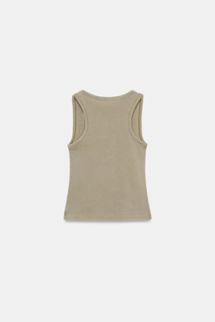 Топ в стиле рустик с эффектом потертости