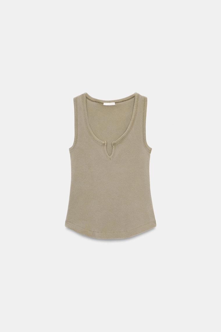 Топ в рваном стиле с эффектом выцветания