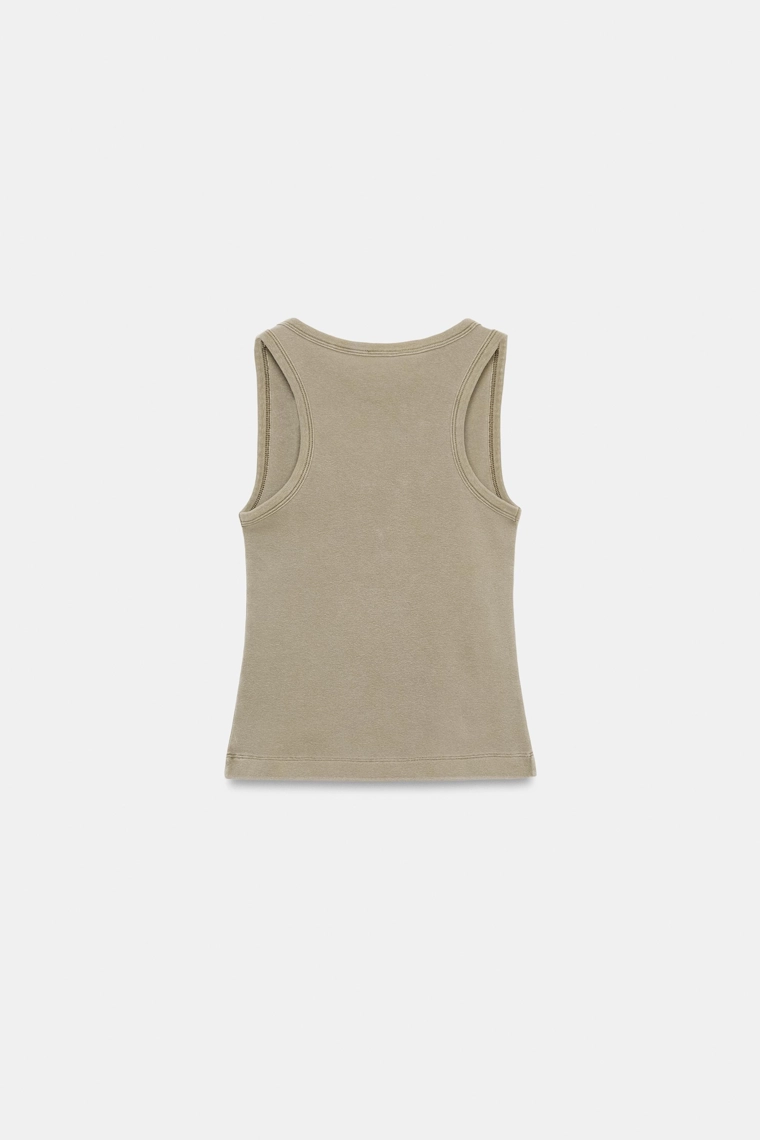 Топ в рваном стиле с эффектом выцветания