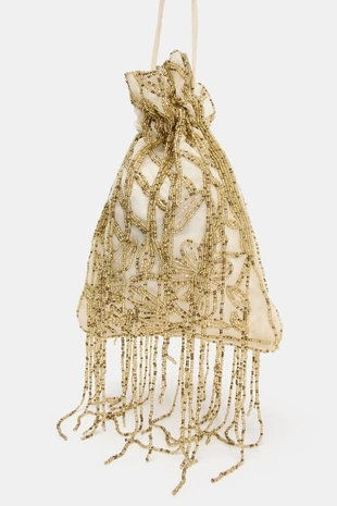 Сумка-мешок со сборками и пайетками- Заказать в России