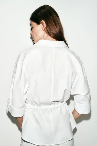 Рубашка сафари из поплина- Заказать в России