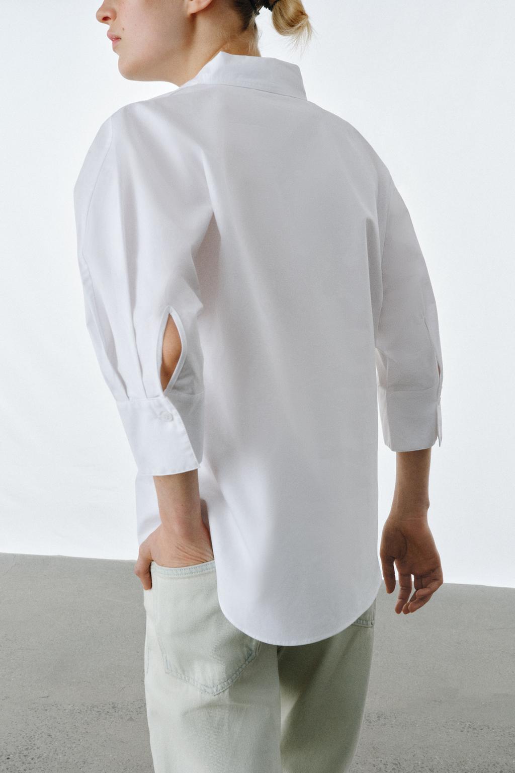 РУБАШКА С V-ОБРАЗНЫМ ВЫРЕЗОМ — ZW COLLECTION