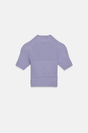 Укороченный топ в рубчик- Заказать в России