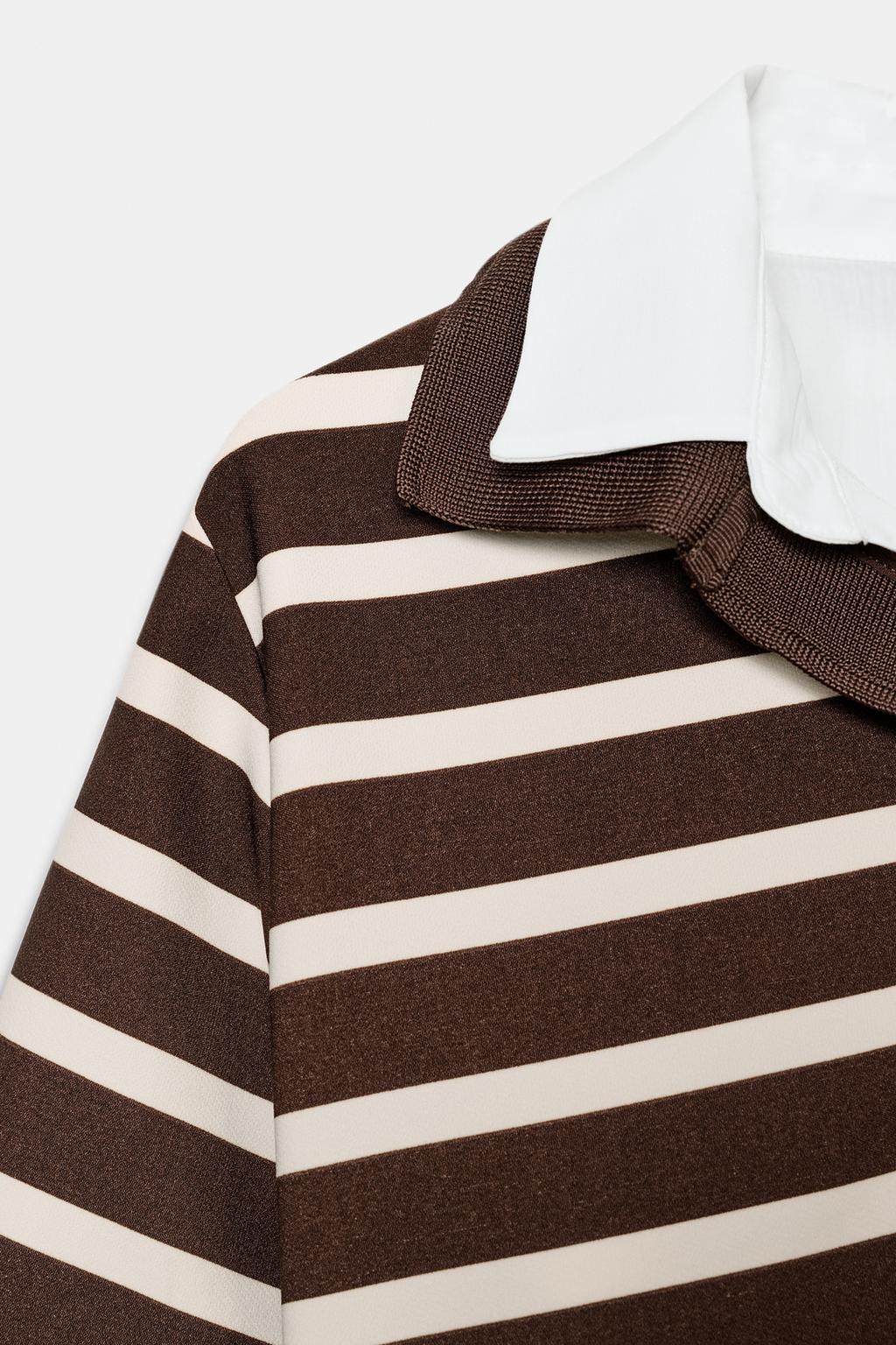 КОМБИНИРОВАННЫЙ ТОП ПОЛО В ПОЛОСКУ