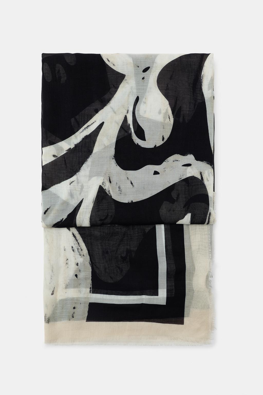 ШАРФ ИЗ МОДАЛА С ЦВЕТОЧНЫМ ПРИНТОМ