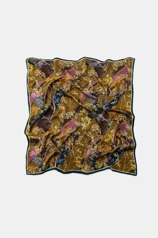 Платок из вискозы с цветочным принтом- Заказать в России