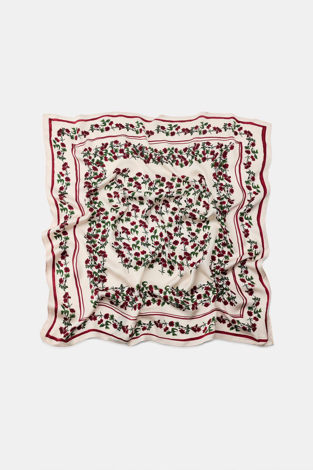 ШАРФ ИЗ 100% ВИСКОЗЫ С ЦВЕТОЧНЫМ ПРИНТОМ