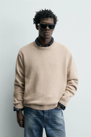 Свитер из рельефного хлопка- Заказать в России