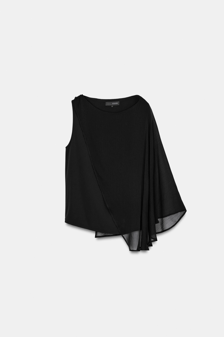 Блузка с капюшоном и контрастными элементами