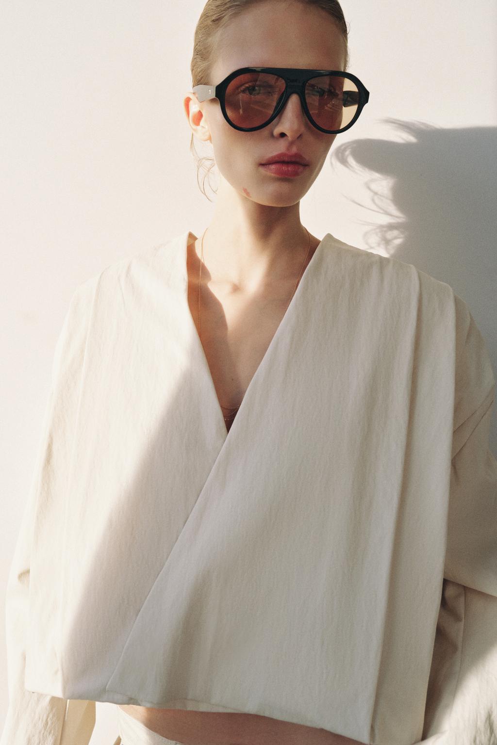 ДВУБОРТНАЯ КУРТКА СО СКЛАДКАМИ — ZW COLLECTION