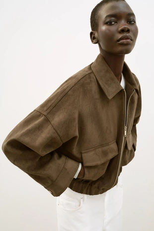 Куртка из искусственной замши- Заказать в России