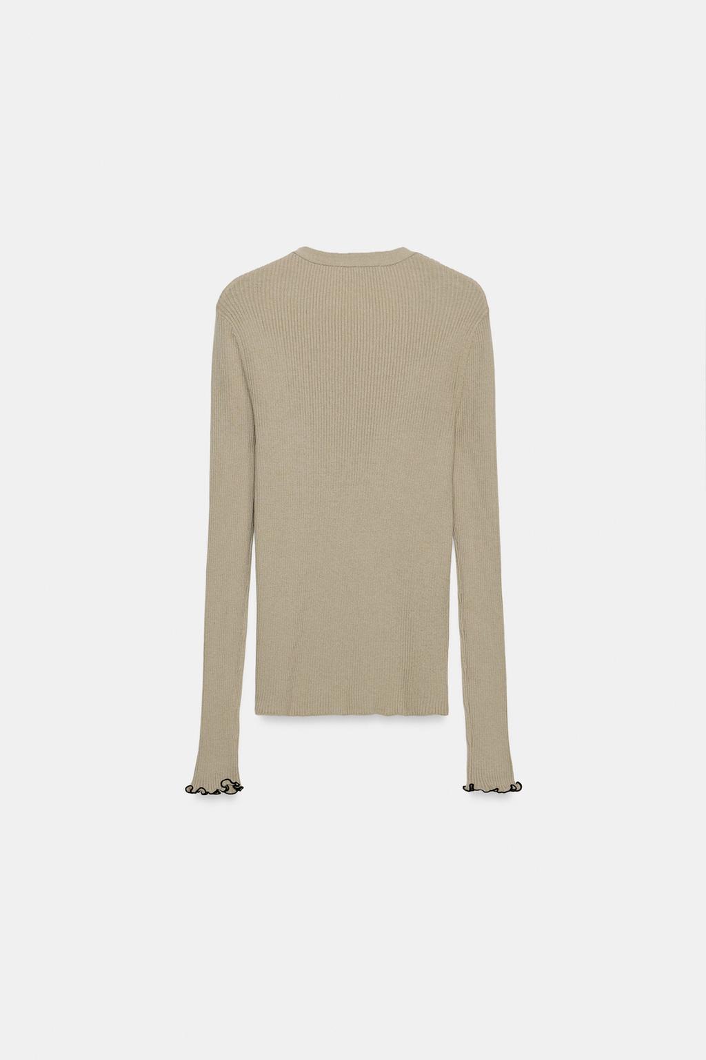 ВЯЗАНЫЙ ЖАКЕТ В РУБЧИК С КОНТРАСТНОЙ ОТДЕЛКОЙ