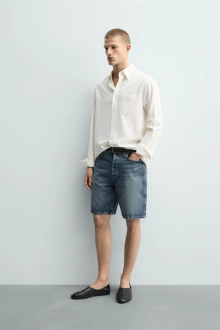 Джинсовые бермуды STRAIGHT FIT- Заказать в России