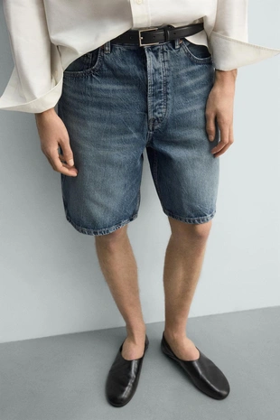 Джинсовые бермуды STRAIGHT FIT- Заказать в России