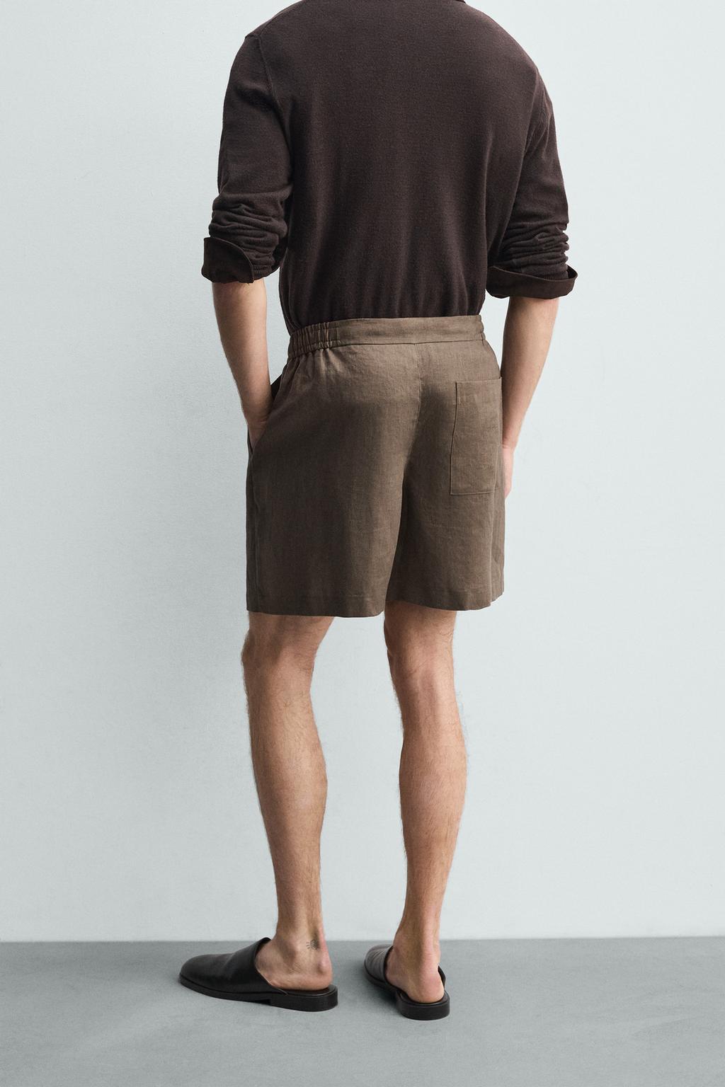 ШОРТЫ RELAXED FIT ИЗ 100% ЛЬНА