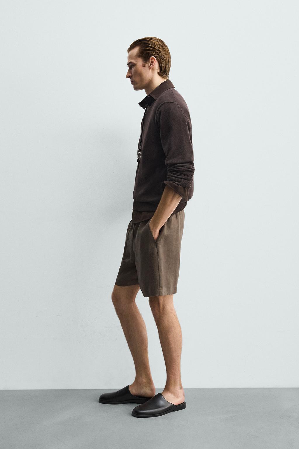 ШОРТЫ RELAXED FIT ИЗ 100% ЛЬНА