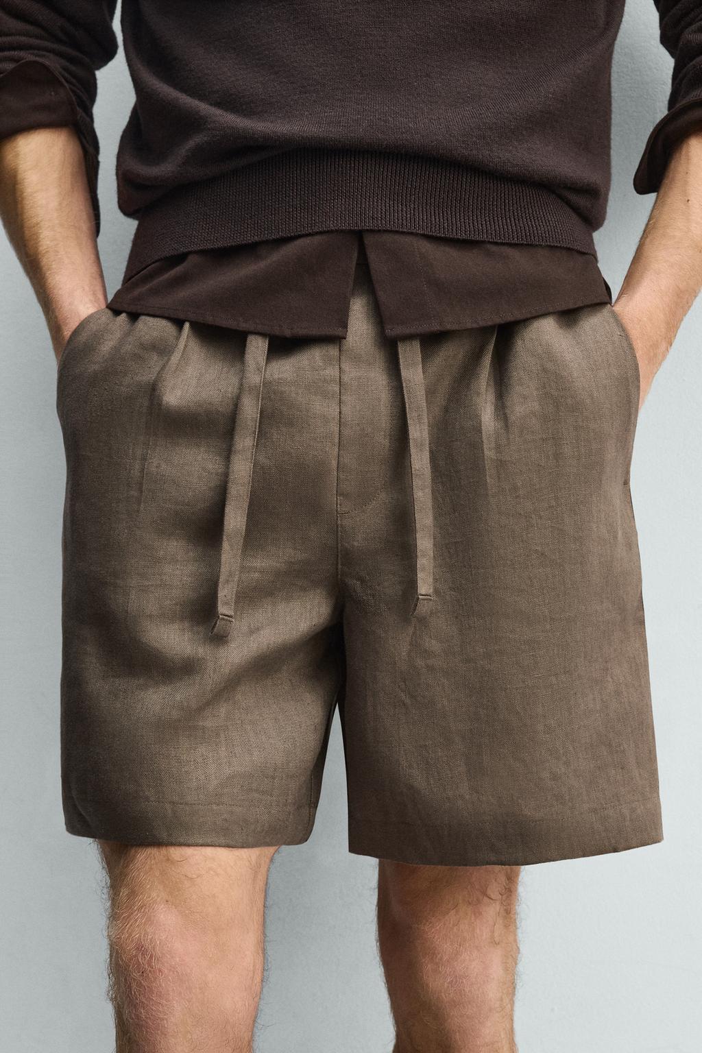 ШОРТЫ RELAXED FIT ИЗ 100% ЛЬНА