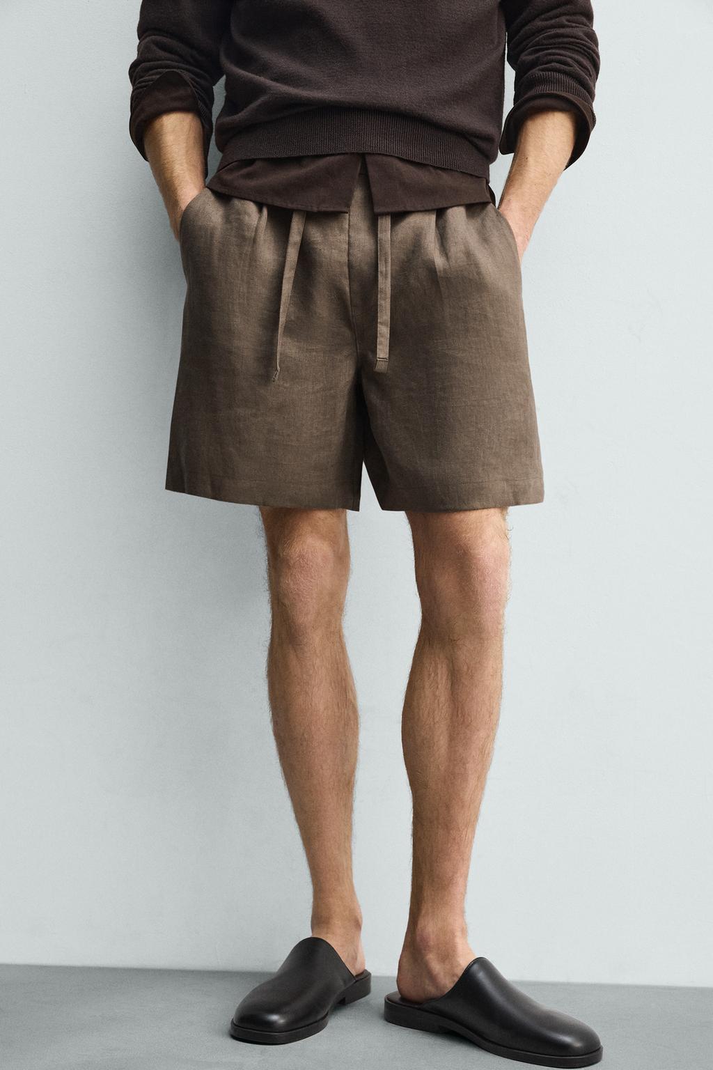 ШОРТЫ RELAXED FIT ИЗ 100% ЛЬНА