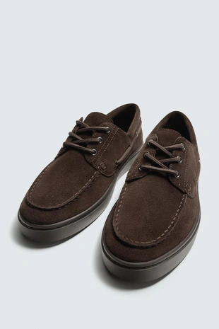 Повседневные кожаные топсайдеры- Заказать в России