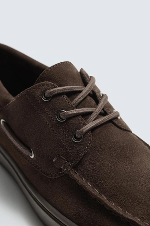 Повседневные кожаные топсайдеры- Заказать в России