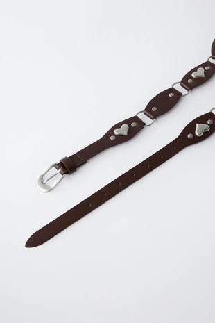 Ремень с аппликацией «сердечки»- Заказать в России