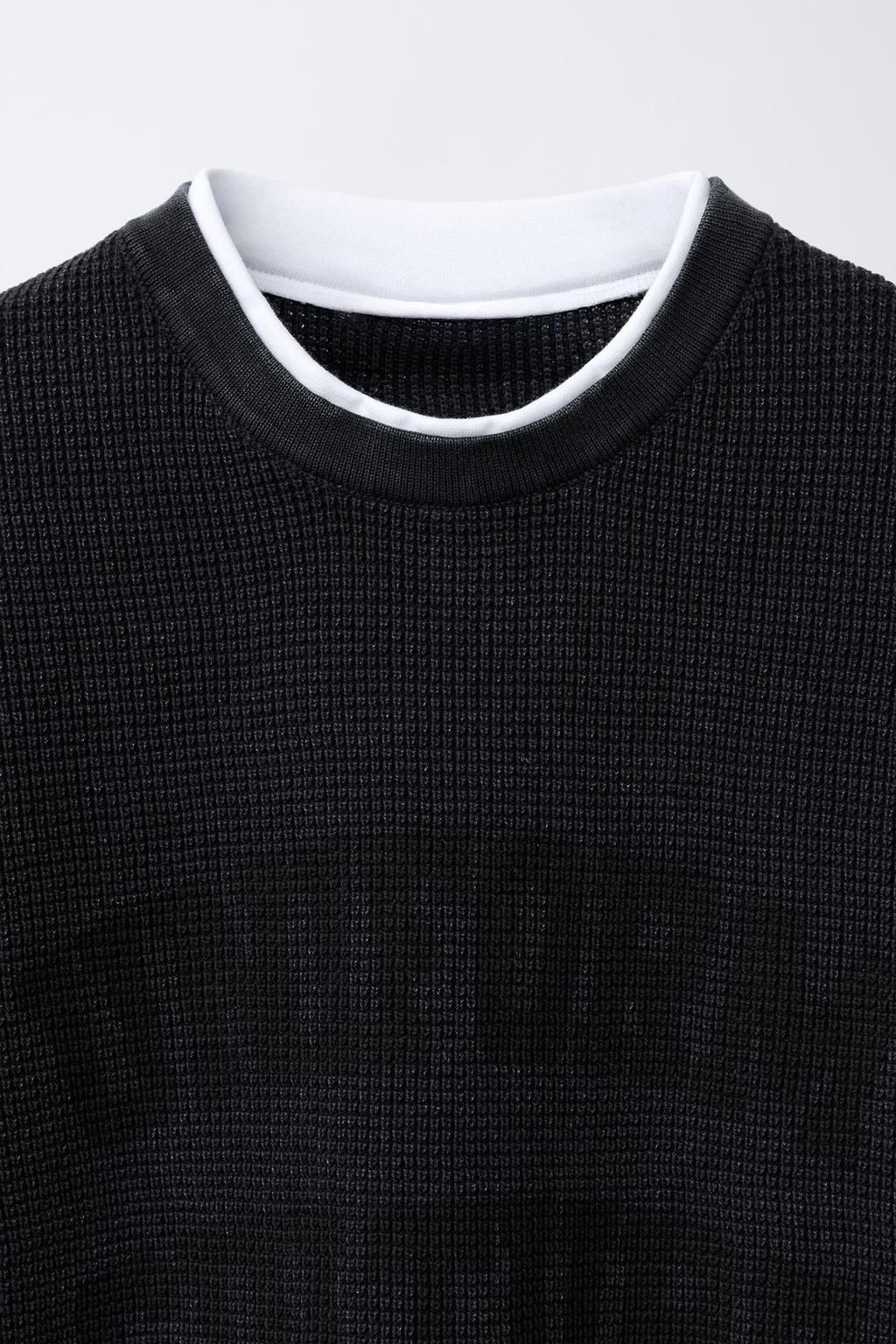 ФУТБОЛКА С ДВОЙНЫМИ РУКАВАМИ И НАДПИСЬЮ