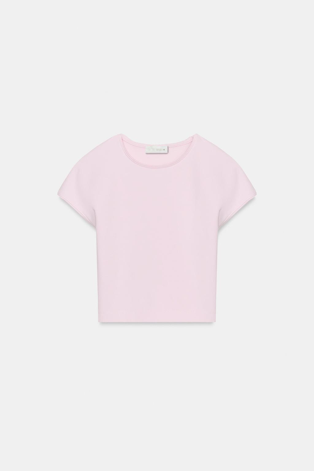 УКОРОЧЕННАЯ ФУТБОЛКА С КОРОТКИМИ РУКАВАМИ