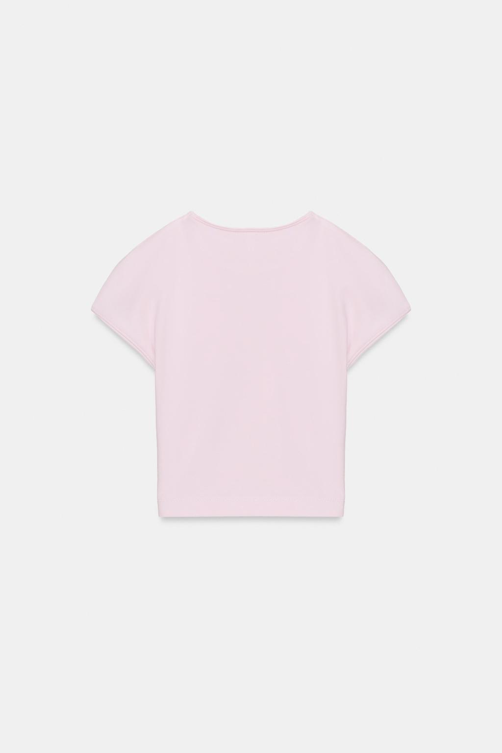 УКОРОЧЕННАЯ ФУТБОЛКА С КОРОТКИМИ РУКАВАМИ