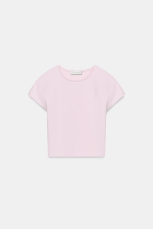 Укороченная футболка с короткими рукавами- Заказать в России