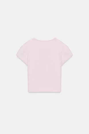 Укороченная футболка с короткими рукавами- Заказать в России