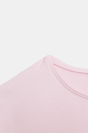 Укороченная футболка с короткими рукавами- Заказать в России