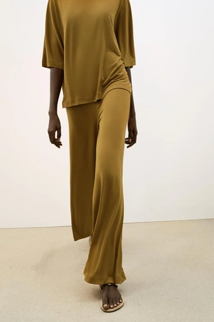 Брюки палаццо из струящейся ткани- Заказать в России